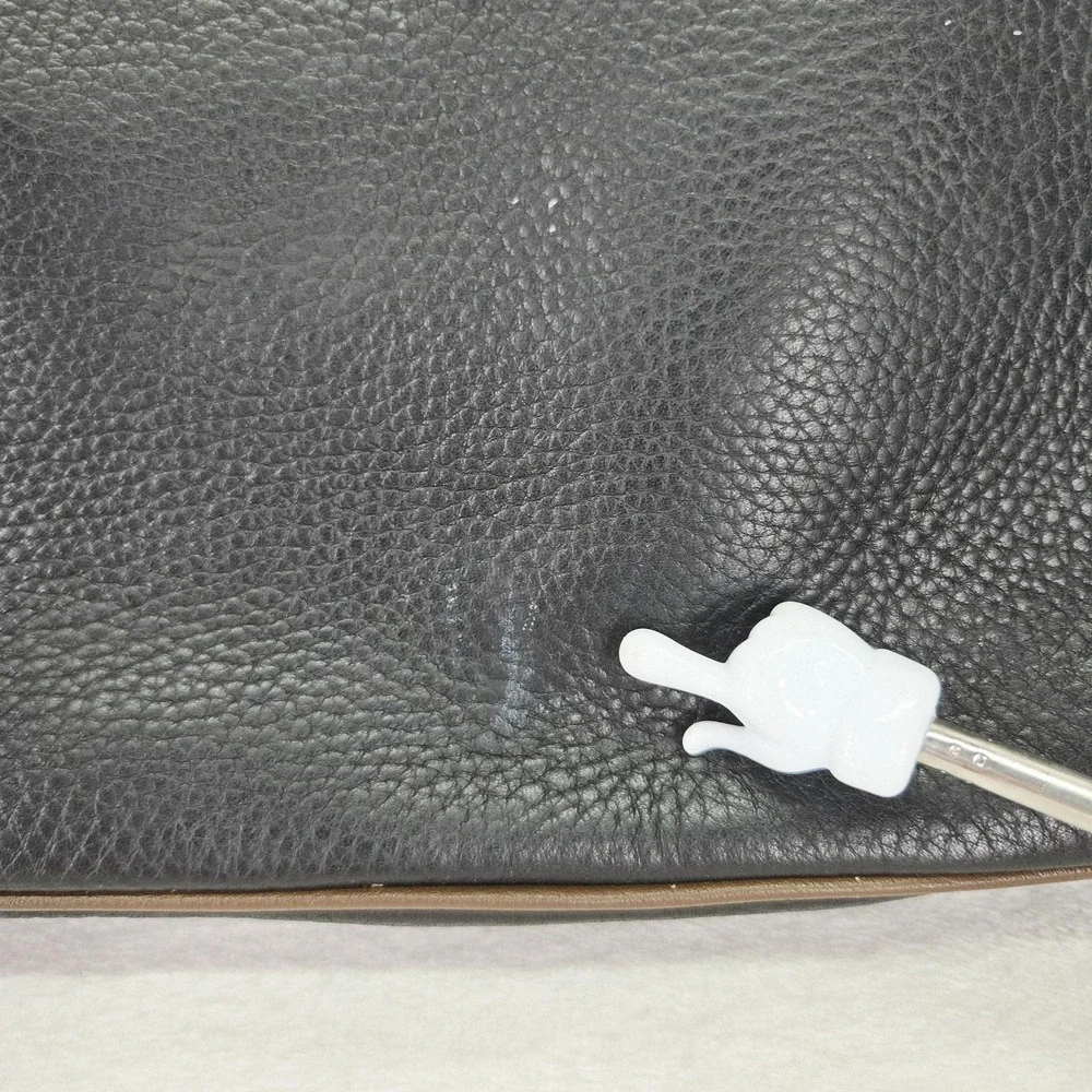 Cole Haan Village Tri Color Messenger Bag Womens Medium Black Brown Leather